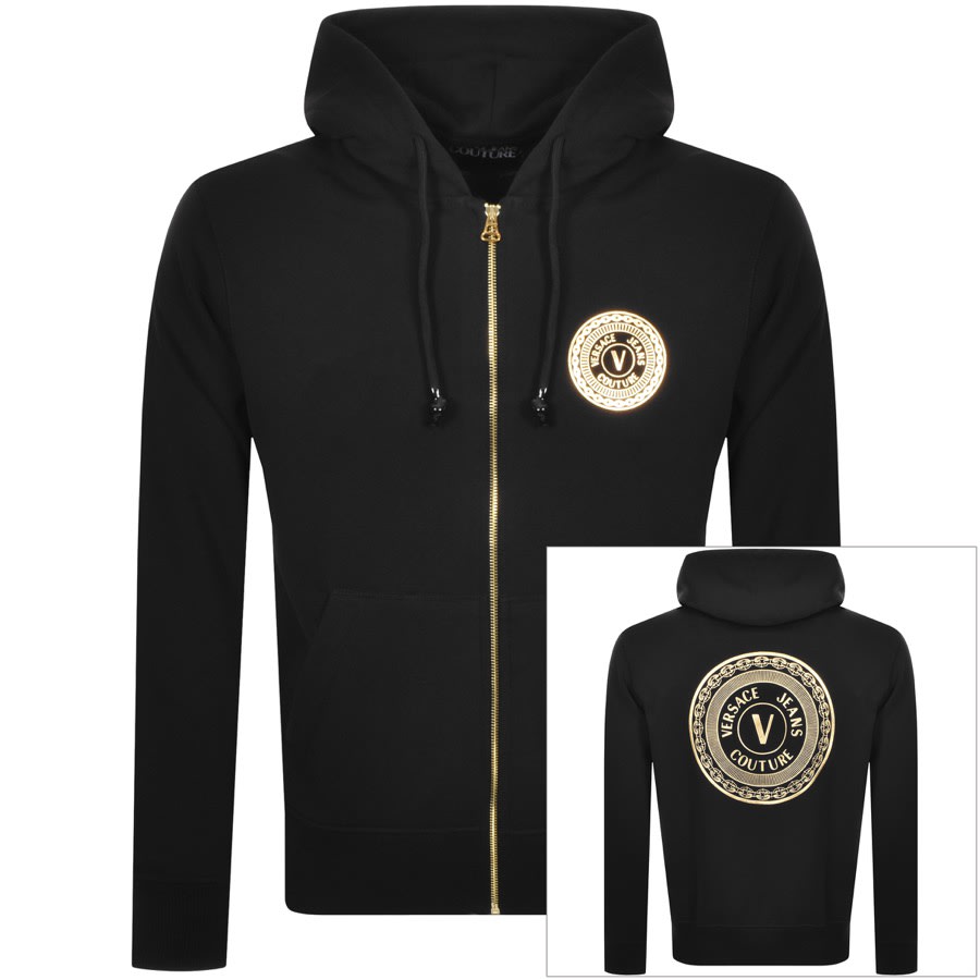 Alternative Image for ProductVersace Jeans Couture Full Zip Medal Hoodie Black1